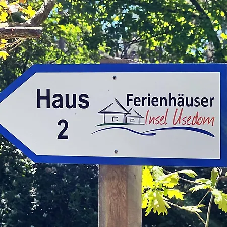 Ferienhaeuser Insel Usedom Waldhaus 2 Mit Whirlpool - Direkt Am Achterwasser Lutow